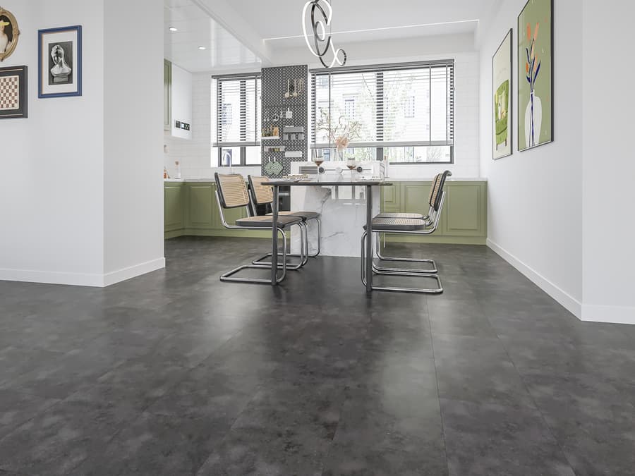 Vinyl Designboden Schiefer dunkel, 120,96 m2